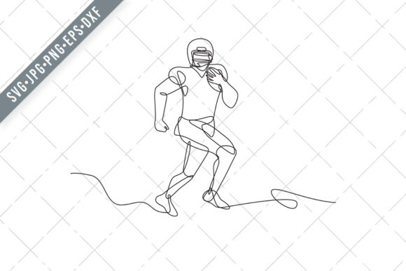 American Football Running Back Graphics for Modern Illustrations
