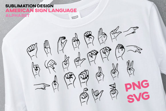 ASL American Sign Language Alphabet SVG Graphics and Icons Review