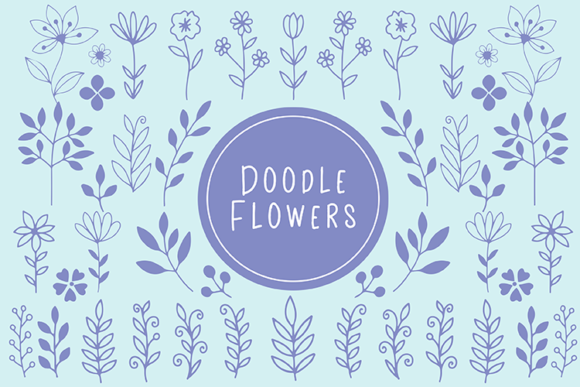 Doodle Flowers Stems and Branches: A Designer's Review of Graphics and Illustrations