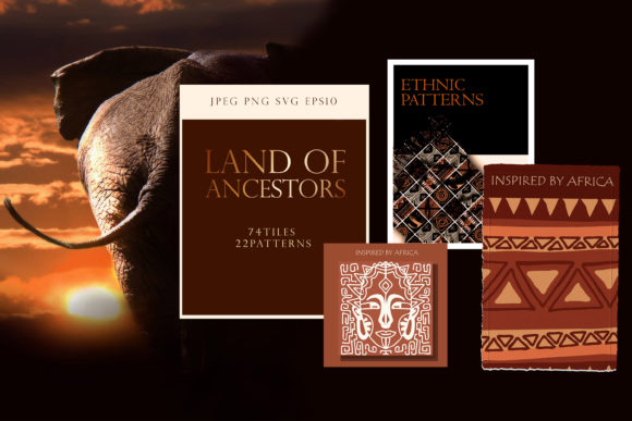 Ethnic African Patterns and Tiles for Graphics & Illustrations
