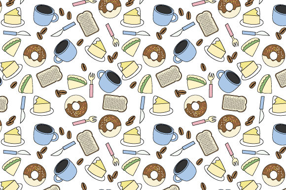 Food Doodle Seamless Pattern: Graphics & Patterns for Real Crafts