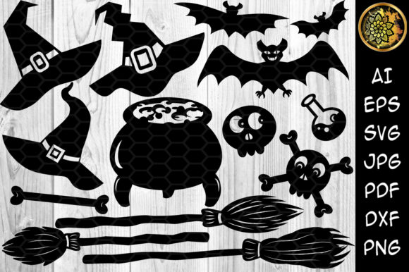 Halloween Elements Ornaments Clipart for Graphics and Illustrations