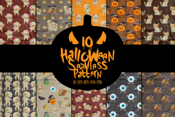 Halloween Seamless Pattern for You Party Graphics and Patterns