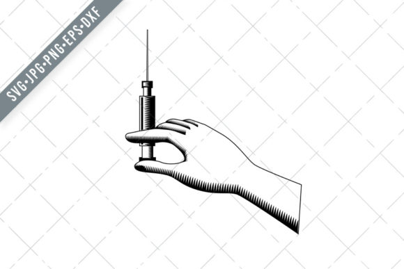 Hand Holding a Syringe: Graphics for Editorial and Illustrations