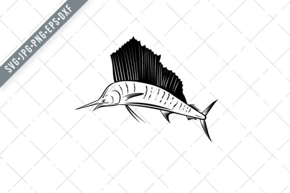 Indo-Pacific Sailfish Graphics for Authentic Branding
