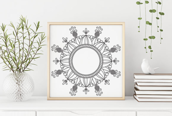 Mandala Art Circular Frame: Graphics for Local Branding