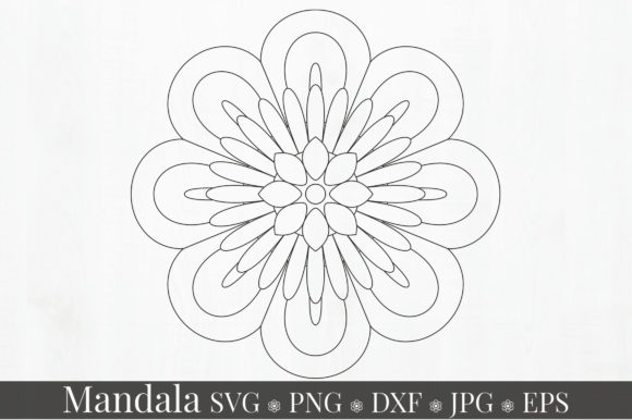 Mandala Ornament Monogram SVG Graphic for Crafts