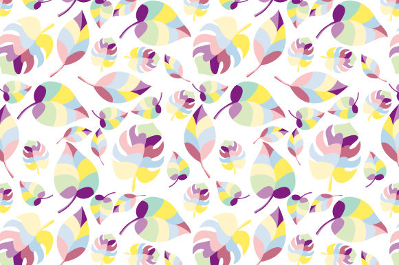 Pattern Design, with Colorful Leaf: Fresh Graphics for Patterns
