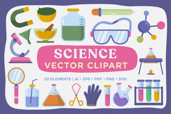 Science School Vector Clipart Pack: Graphics & Illustrations for Makers